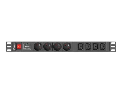 EAN 5901969414448 - Lanberg PDU-04E04I-0200-IEC-BK unidad de distribución de energía (PDU) 4 salidas AC 1U Negro imagen 2