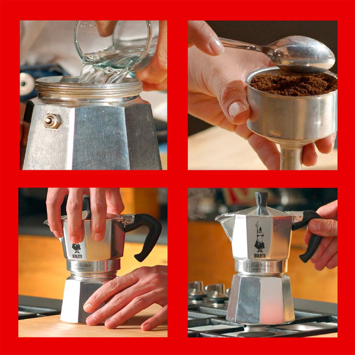EAN 8006363011631 - Bialetti Moka Express Cafetera italiana 0,3 L Aluminio, Negro imagen 5