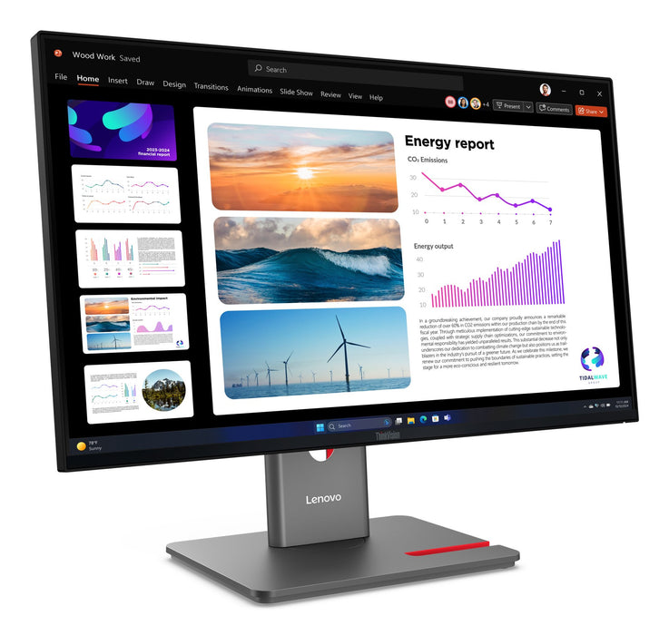 EAN 0198156604378 - Lenovo ThinkVision P24Q-40 pantalla para PC 60,5 cm (23.8") 2560 x 1440 Pixeles Quad HD LCD Negro imagen 4