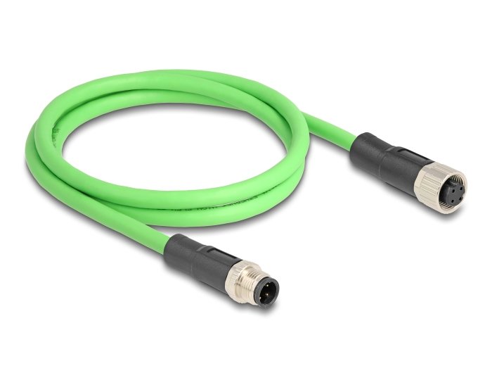 Delock 80407 Cable M12 Codificado D 4 Pin Macho A Hembra Pur (Tpu) 2 M