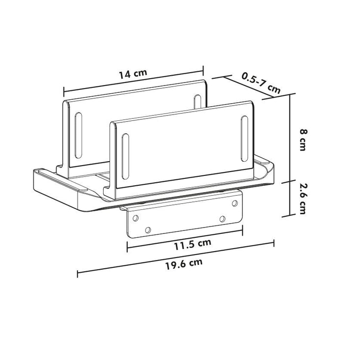 Logilink Bp0210 Multifunctional Holder 0.5-7 M Wide Up To 3kg Mini Pcs Small Cpus Black