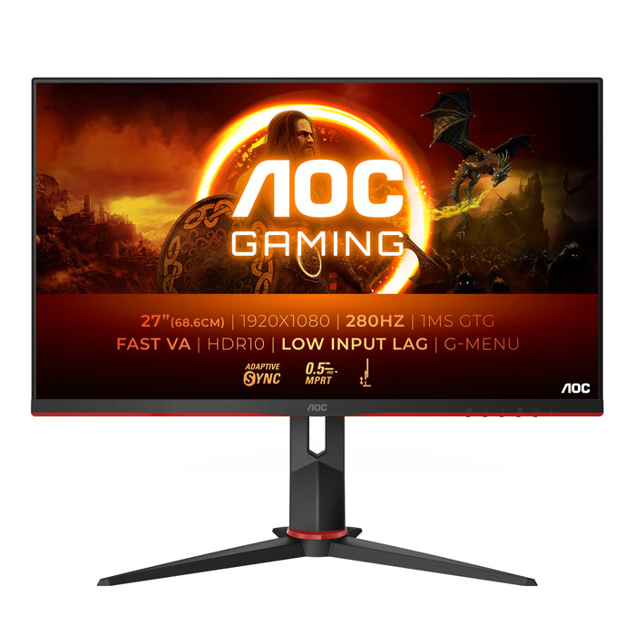 EAN 4038986182270 - AOC G2 27G2ZN3/BK pantalla para PC 68,6 cm (27") 1920 x 1080 Pixeles Full HD LCD Negro, Rojo imagen 1