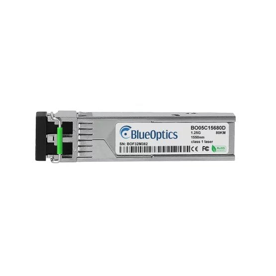 Blueoptics Finisar Ftlf1518p1btl Blueoptics Bo05c15680d Sfp Transceiver, 1000base-Zx, Singlemode Fiber, 1550nm, 80km