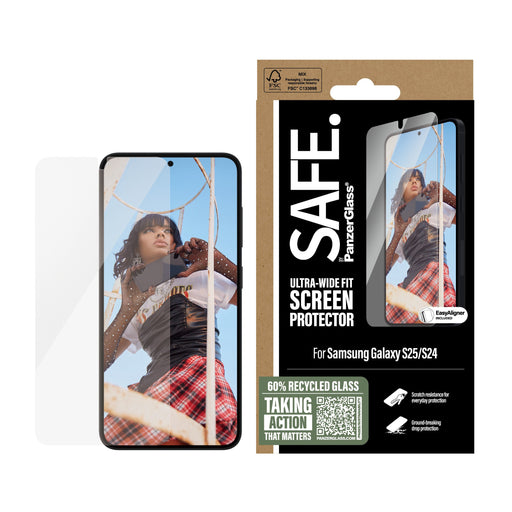 EAN 5715685017636 - PanzerGlass SAFE. by ® Screen Protector Samsung Galaxy S25 | S24 | Ultra-Wide Fit w. EasyAligner Protecto imagen 2