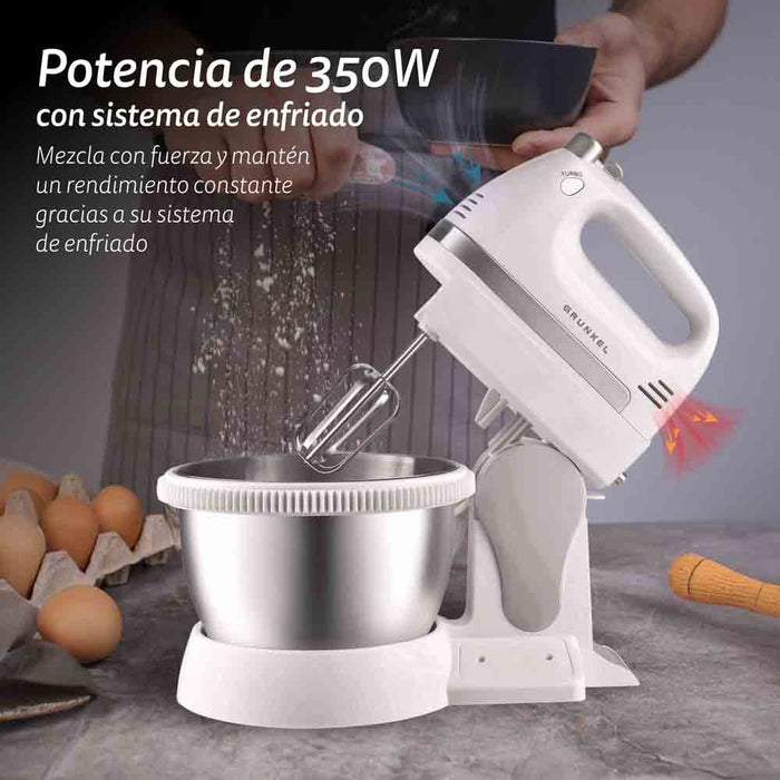 EAN 8426156017105 - Grunkel AM-350TURBO5BOWL batidora Batidora de varillas 350 W Blanco imagen 2