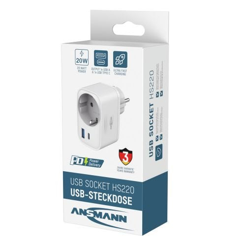 Ansmann Usb Charger Hs220 20w Usb-C Usb 20w