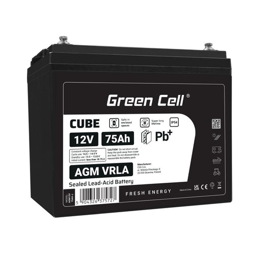 EAN 5904326375727 - Green Cell AGM12V75AH-J batería para sistema ups Sealed Lead Acid (VRLA) 12 V 75 Ah imagen 1