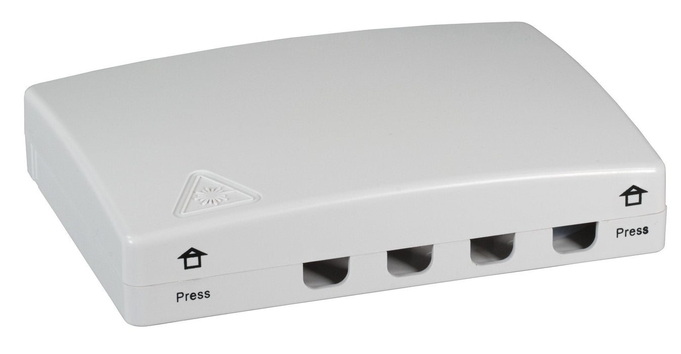 Ftth Indoor Anschlussbox Fr 4fasern, 4kupplungen, Faserberlngenaufnahme