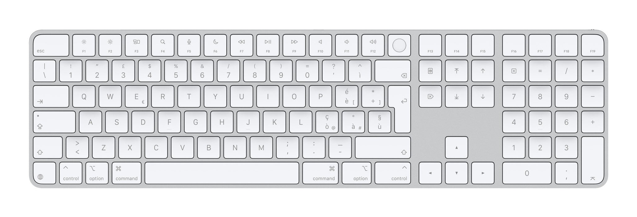 EAN 0195949655067 - Apple Magic teclado Universal USB + Bluetooth QWERTY Italiano Blanco imagen 1
