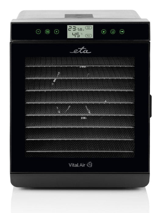 Secador De Frutas Eta Vital Air Ii Eta230290000 Potencia 245 W, Nãºmero De Bandejas 10, Control De Temperatura, Temporizador Integrado, Negro