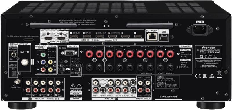 Receptor De Cine En Casa Pioneer Vsx-Lx505, Negro