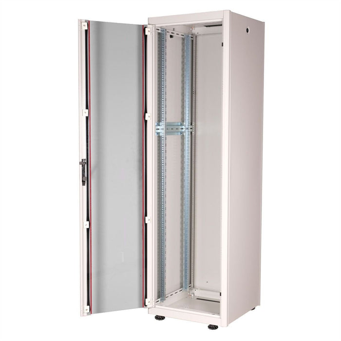 Roline 19-Zoll Netzwerkschrank Basic 42 He, 600x600 Bxt Glastr Grau
