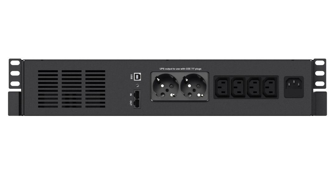 EAN 3700085660621 - Infosec X4 800 RM Plus sistema de alimentación ininterrumpida (UPS) Línea interactiva 0,8 kVA 480 W 6 sal imagen 3