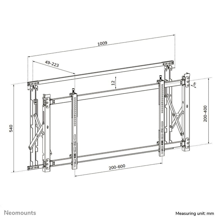 Led-Vw1750black, Pull-Out  Video Wall Mount For 32"-55"