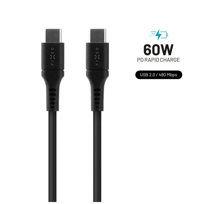 EAN 8591680147250 - FIXED FIXDLS-CC05-BK cable USB USB 2.0 0,5 m USB C 4,8 Gbit/s Negro imagen 1