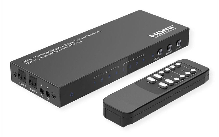 Value 4k Hdmi Matrix Switch, 4 X 2, Mit Fernbedienung