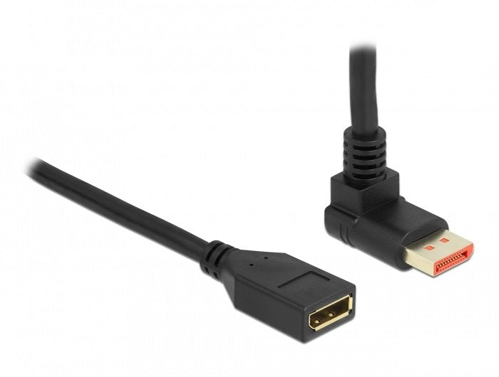 Delock Alargador Displayport Macho 90° Hacia Arriba En Ángulo A Hembra De 8k 60 Hz 3 M