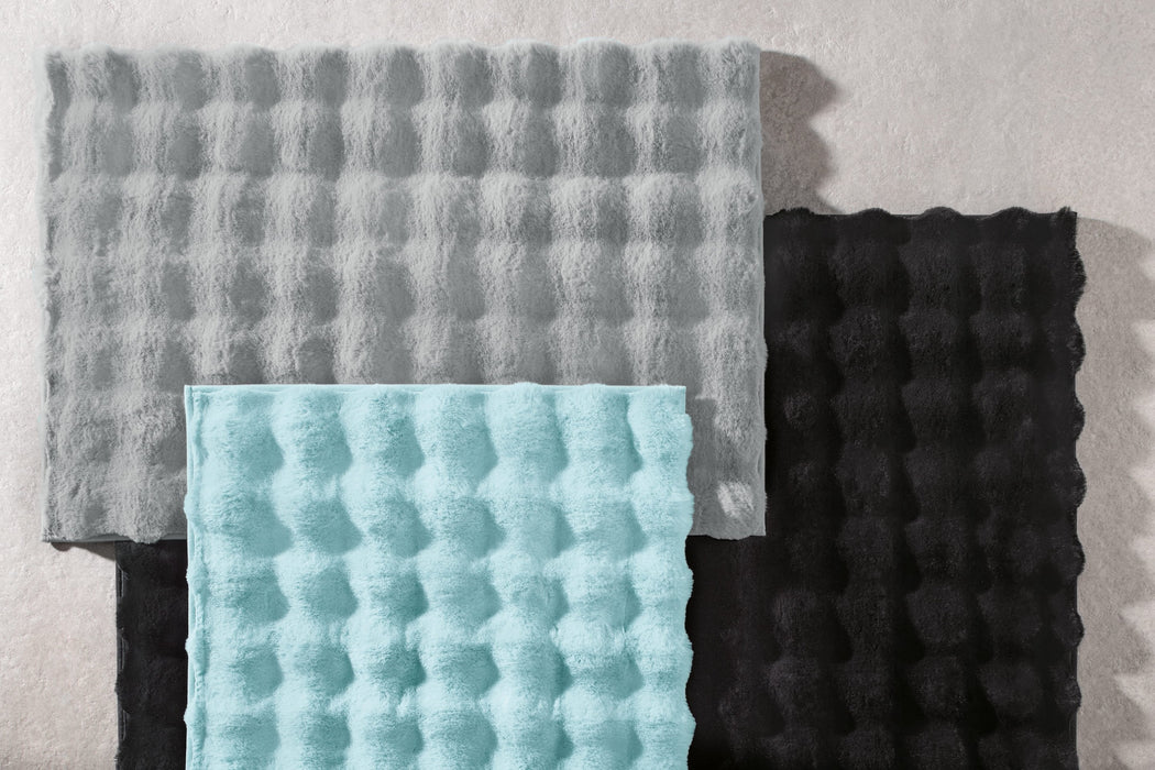 Alfombra  De Baño Cloud Luks 60x90 Negro Kleine Wolke