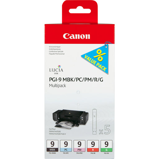 EAN 4053162243163 - Canon 1033B013 cartucho de tinta 5 pieza(s) Original Rendimiento estándar Verde, Negro mate, Fotos cian,  imagen 1