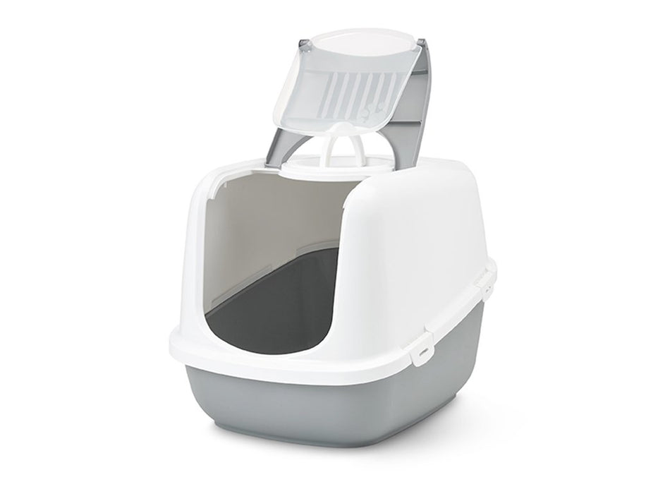 EAN 5411388020019 - Savic Nestor Jumbo Gato Caja de arena con cubierta Gris, Blanco imagen 3