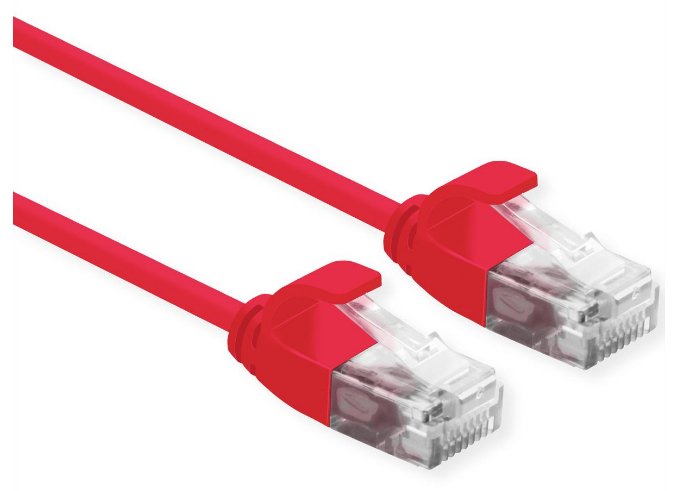 Roline Utp Datacenter Cable De Red Cat.6a (Class Ea), Lsoh, Slim, Rot, 3 M