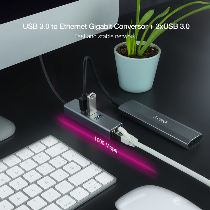 EAN 8433281011465 - Nanocable 10.03.0407 base para portátil y replicador de puertos Alámbrico USB 3.2 Gen 1 (3.1 Gen 1) Type- imagen 3