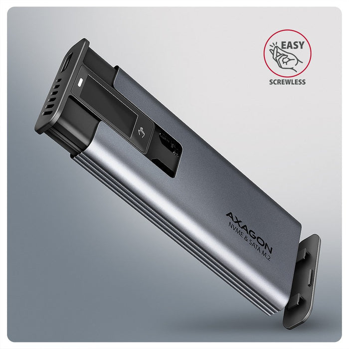 EAN 8595247908872 - Axagon EEM2-SD2 caja para disco duro externo Caja externa para unidad de estado sólido (SSD) Gris M.2 imagen 6