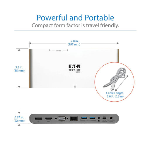 EAN 0037332273062 - Tripp Lite U442-DOCK4-INT base para portátil y replicador de puertos Alámbrico USB 3.2 Gen 2 (3.1 Gen 2)  imagen 2