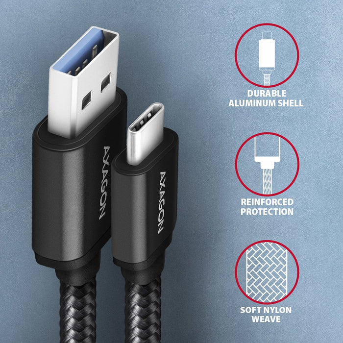 EAN 8595247906274 - Axagon BUCM3-AM20AB cable USB USB 3.2 Gen 1 (3.1 Gen 1) 2 m USB C USB A Negro imagen 3