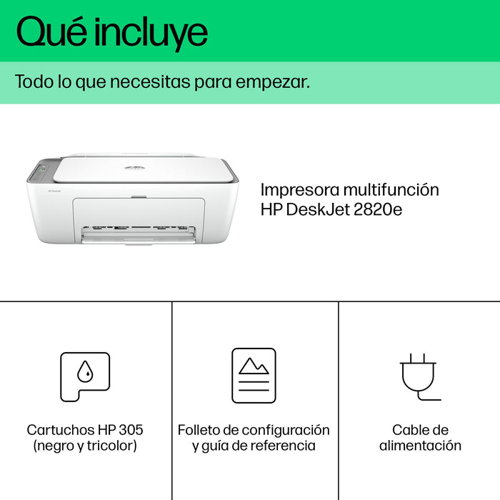 EAN 0196337380028 - HP DeskJet 2820e All-in-One Printer Inyección de tinta térmica A4 4800 x 1200 DPI 7,5 ppm Wifi imagen 6