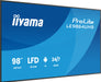 EAN 4948570125227 - iiyama LE9864UHS-B1AG pantalla de señalización Pantalla plana para señalización digital 2,49 m (98") Wifi imagen 1