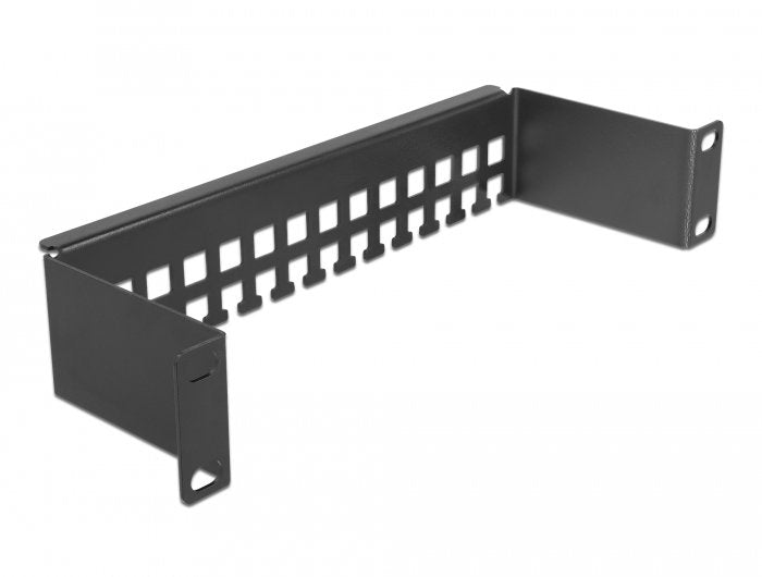 Delock 10" Carril De Sujeción De Cables, Forma De Soporte, 1 U Negro