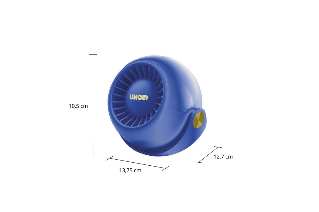 86679 Breezy Bowl Akku-Ventilator Bl 6w 3 Geschwindigkeitsstufen Ø9cm