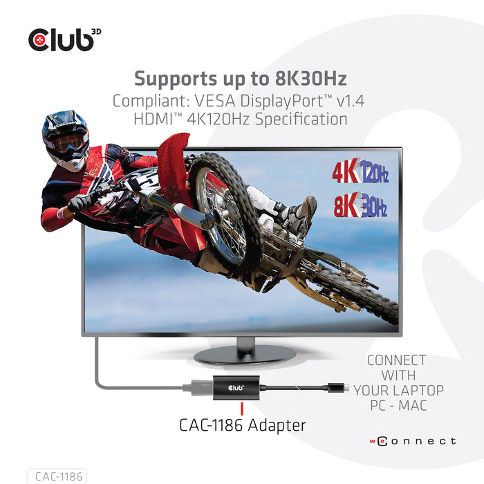 EAN 8719214471989 - CLUB3D CAC-1186 adaptador de cable de vídeo 0,15 m Mini DisplayPort HDMI tipo A (Estándar) Negro imagen 5