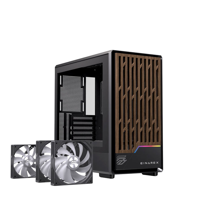EAN 6977277363654 - Einarex EXCS-PM-400R-B carcasa de ordenador Midi Tower Negro imagen 3