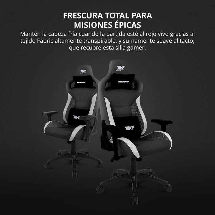 Silla Gaming Drift Dr220 Gris Y Blanca