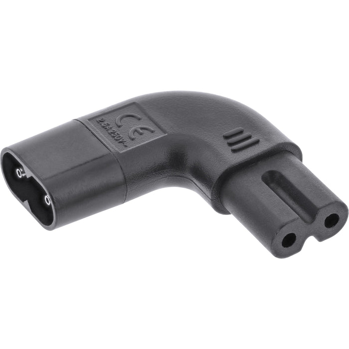 Adaptador De Alimentación Inline Iec 60320 C8 / C7, Ángulo Izquierdo/Derecho 2 Pines