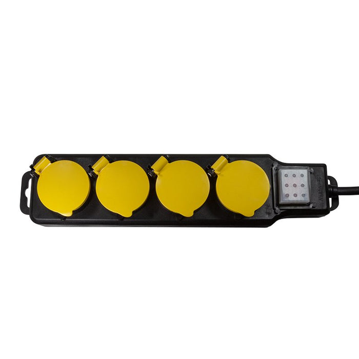 EAN 4052792060614 - LogiLink LPS254 base múltiple 1,5 m 4 salidas AC Exterior Negro, Amarillo imagen 2
