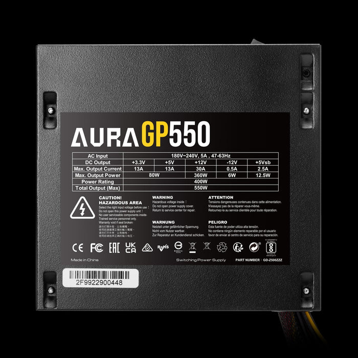 Gamdias Aura Gp550 Netzteil 550w Eu Atx2.4 Retail