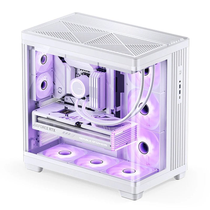 Caja Pc Jonsbo Tk-4 Midi-Tower, Atx, Tempered Glass - Blanco