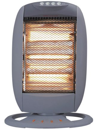 She 2564111 Halogenheizer 30 M² Plata Negro