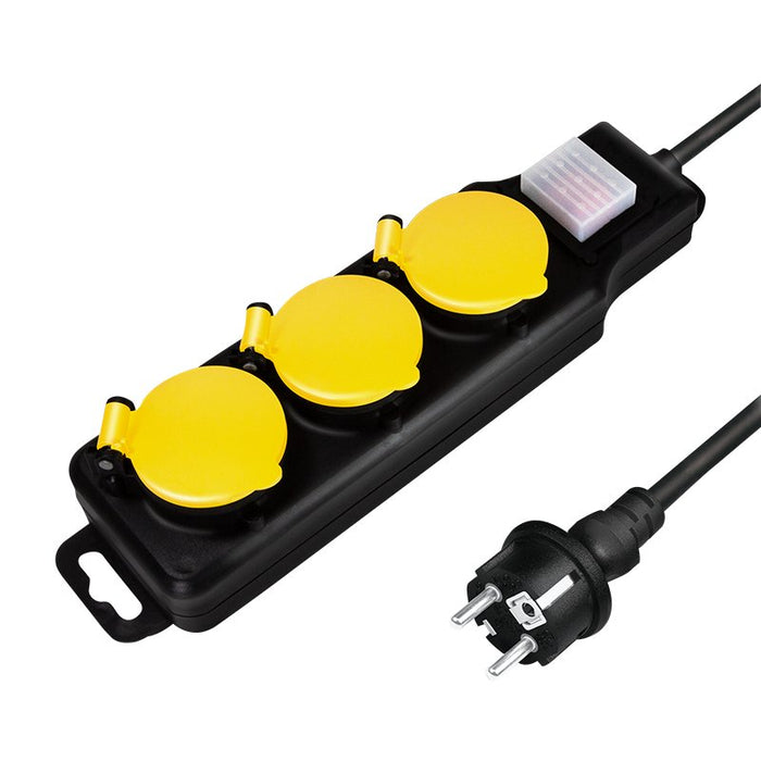 EAN 4052792060607 - LogiLink LPS253 base múltiple 1,5 m 3 salidas AC Exterior Negro, Amarillo imagen 1