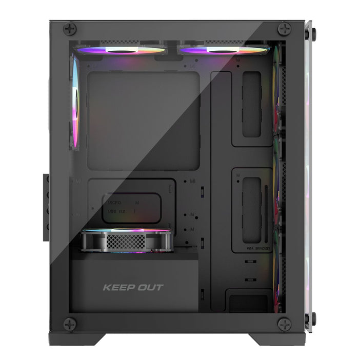 EAN 8435099533375 - KeepOut XC-201 GLASS carcasa de ordenador Negro imagen 3