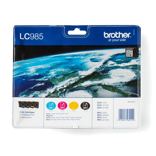 EAN 5014047562129 - Brother LC985VALBPDR cartucho de tinta 4 pieza(s) Original Negro, Cian, Magenta, Amarillo imagen 1
