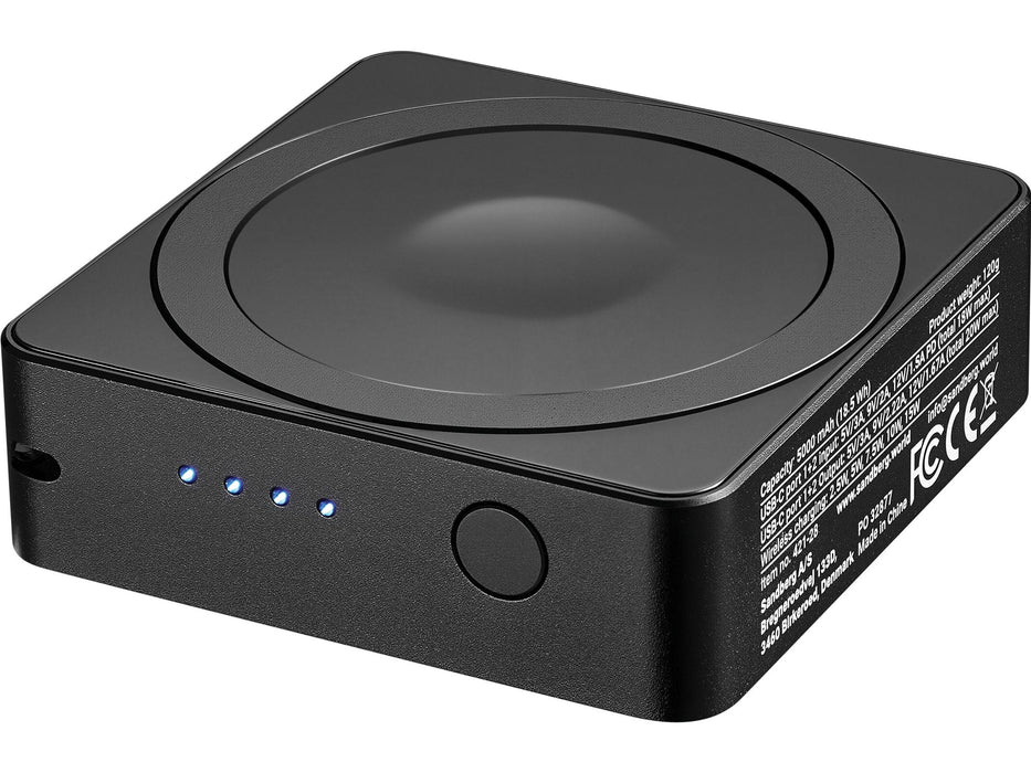Sandberg 421-28 Batería Externa 5000 Mah Cargador Inalámbrico Negro
