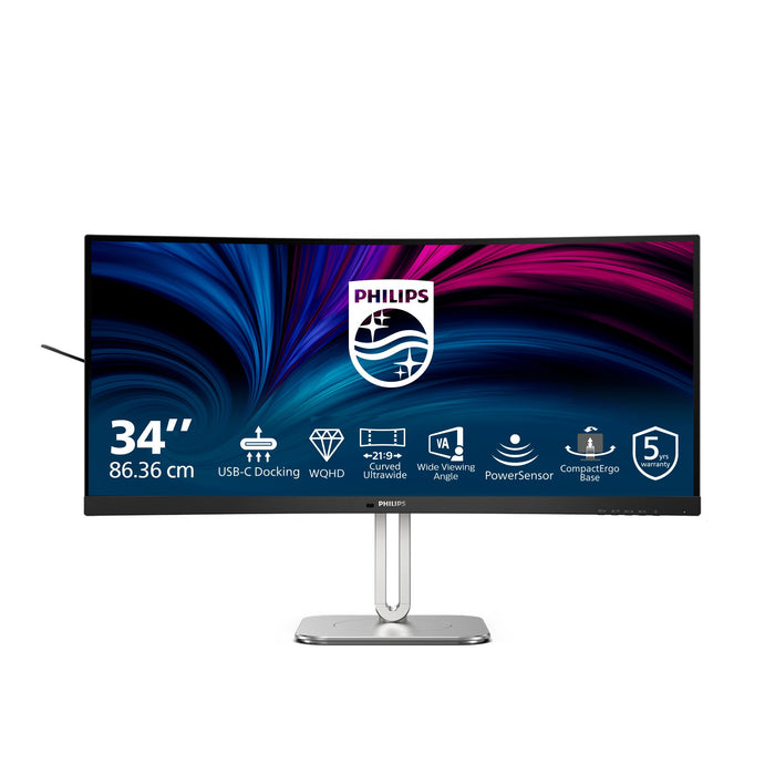 EAN 8712581806040 - Philips 5000 series 34B2U5600C/00 pantalla para PC 86,4 cm (34") 3440 x 1440 Pixeles Dual QHD LCD Gris imagen 1