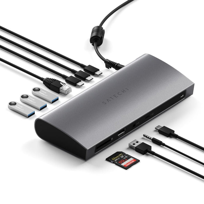 EAN 0879961009601 - Satechi ST-UCT4DM base para portátil y replicador de puertos Alámbrico Thunderbolt 4 imagen 4