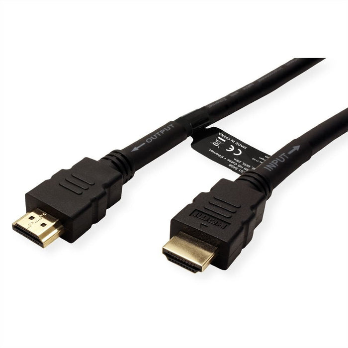 Roline Hdmi High Speed Mit Ethernet Cable, Mit Repeater, 25 M