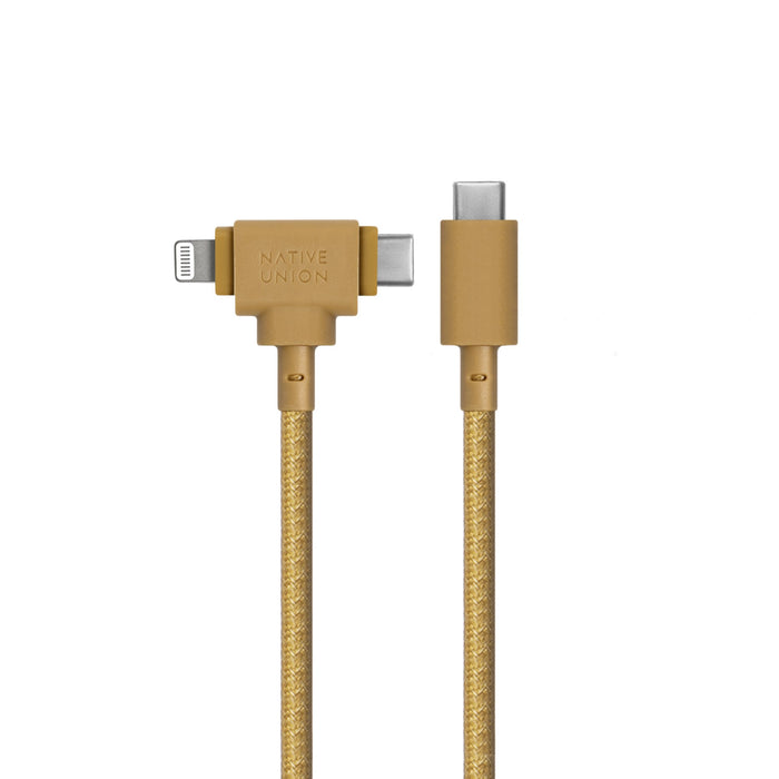 EAN 4895200448389 - Native Union Belt Cable Duo cable USB 1,5 m USB C USB C/Lightning Amarillo imagen 9