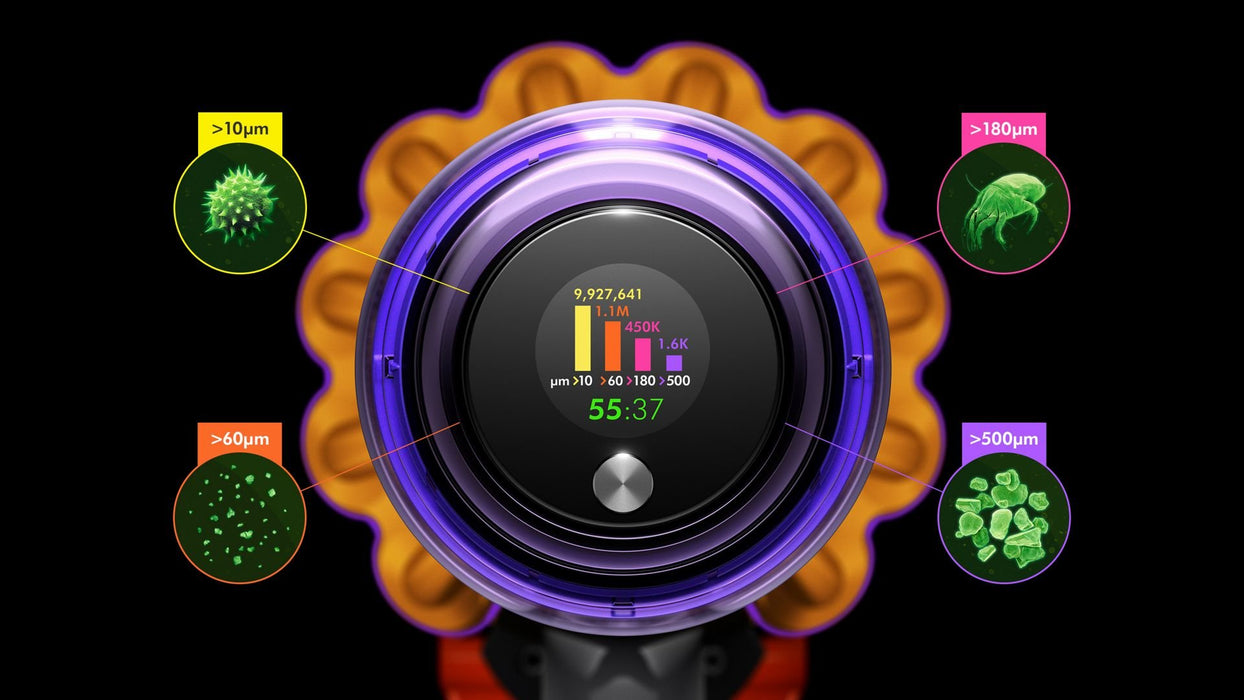 EAN 5025155081754 - Dyson V15 Detect Absolute Aspiradora escoba 2 en 1 Batería Secar Sin bolsa 0,76 L 660 W Níquel, Amarillo imagen 9